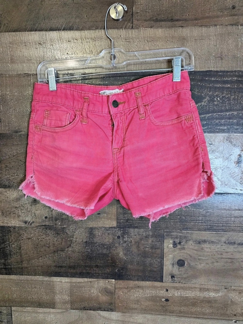 FP Pink Denim Jean Shorts Waist 26
